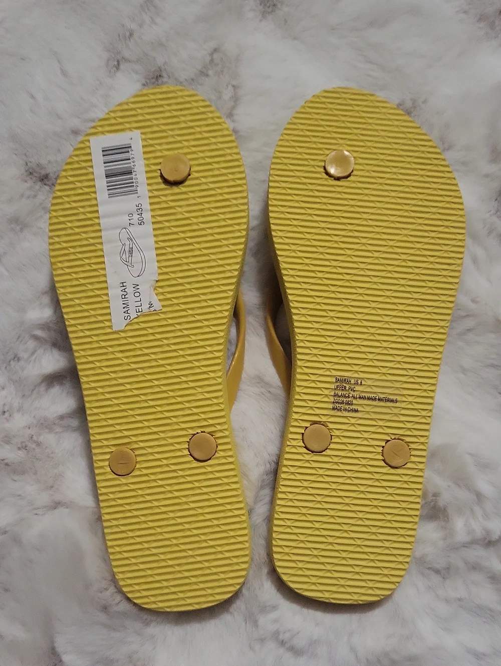 Bebe Samirah Rhinestone Yellow Flip Flops
